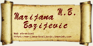 Marijana Božijević vizit kartica